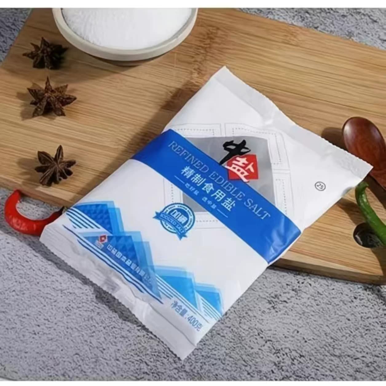 加碘精制食用盐400g/袋中盐家用家庭调味盐细盐食品级湖盐低钠 - 缩略图5