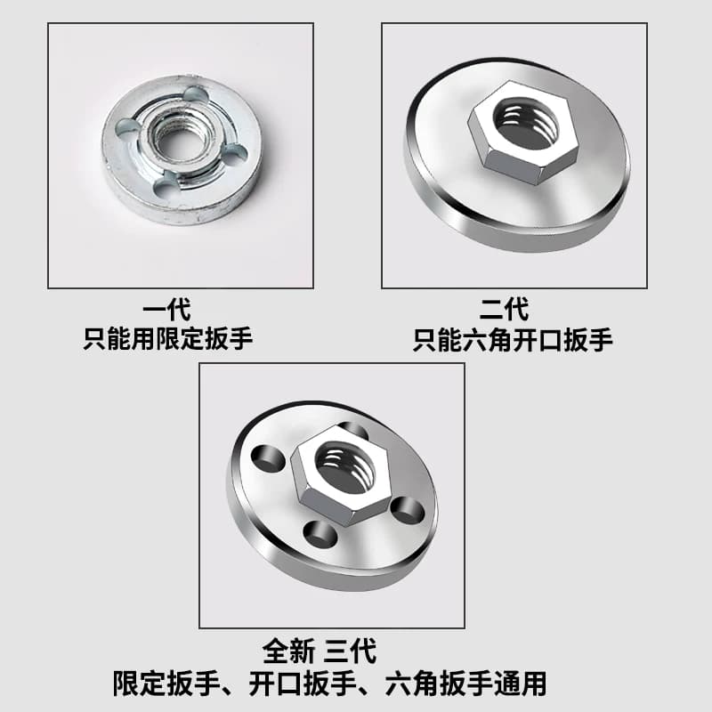 100角磨机压板 万用改装头切割机配件大全通用螺母螺丝磨光机压盖 - 缩略图4