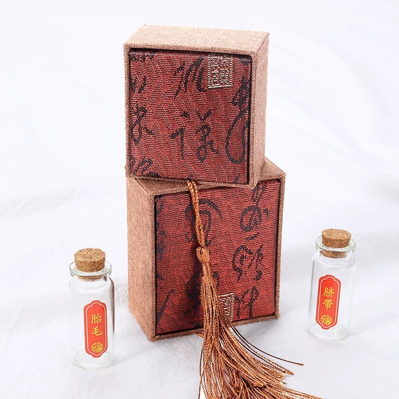 胎发纪念品diy自制胎毛保存瓶制作新生宝宝婴儿肚脐带收藏盒收纳 - 缩略图3