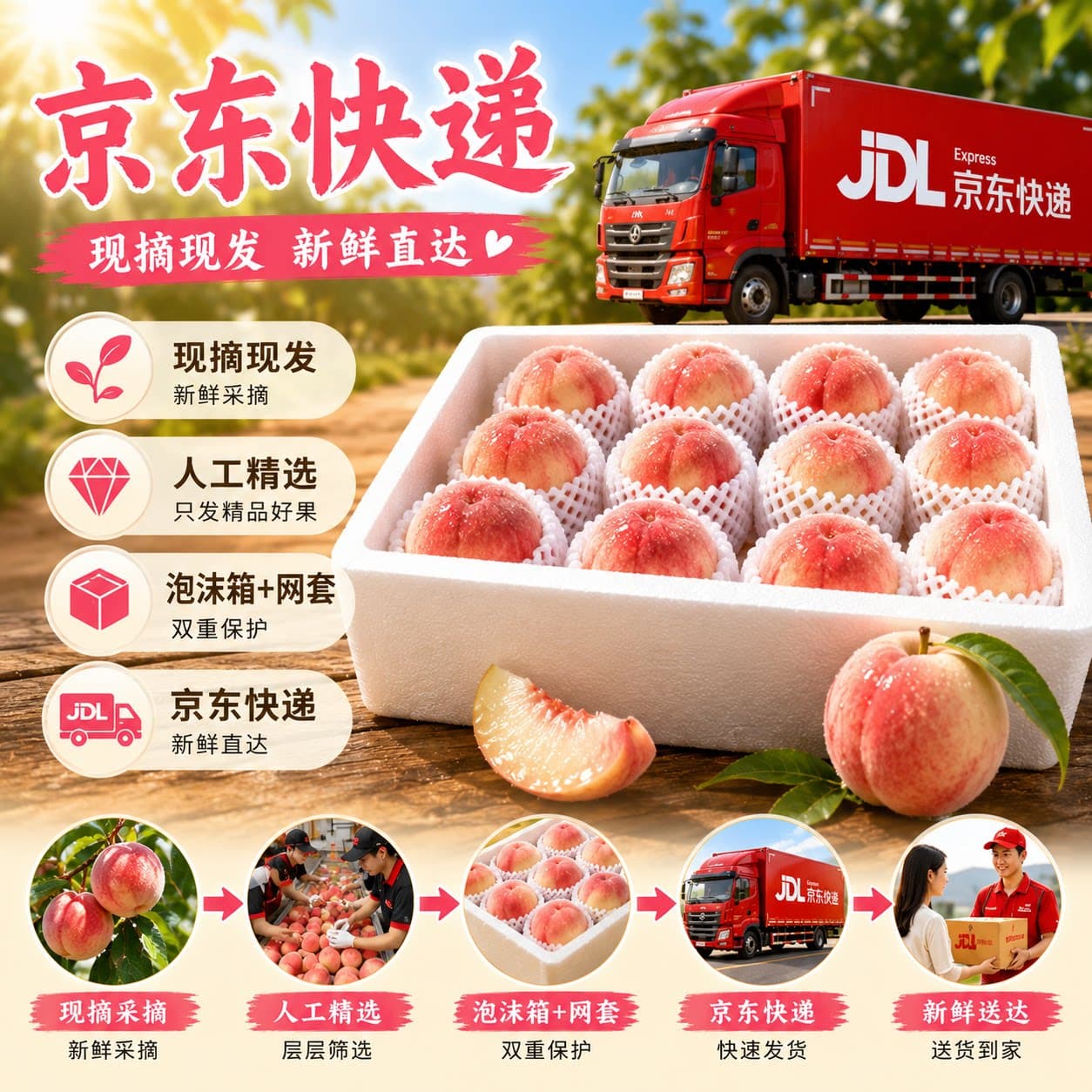 水蜜桃新鲜水果现货现摘脆桃毛桃时令桃子当季整箱包邮鲜果采摘 - 缩略图5