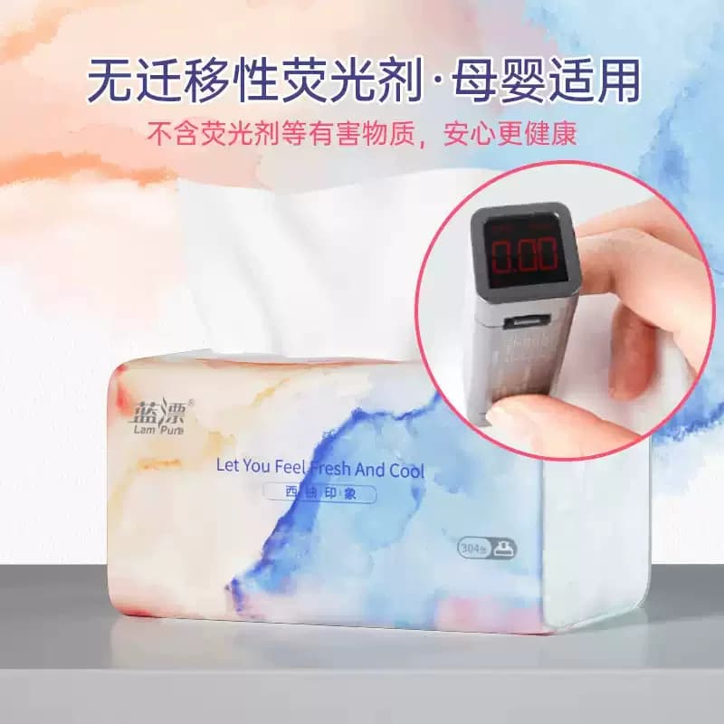 304张纸巾抽纸餐巾纸家用实惠装面巾纸抽取式厕纸卫生纸巾 - 缩略图3