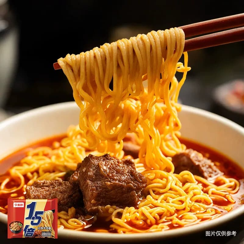 今麦郎方便面泡面大今野1.5倍袋装大面饼香辣酸菜牛肉面速食泡椒 - 缩略图5