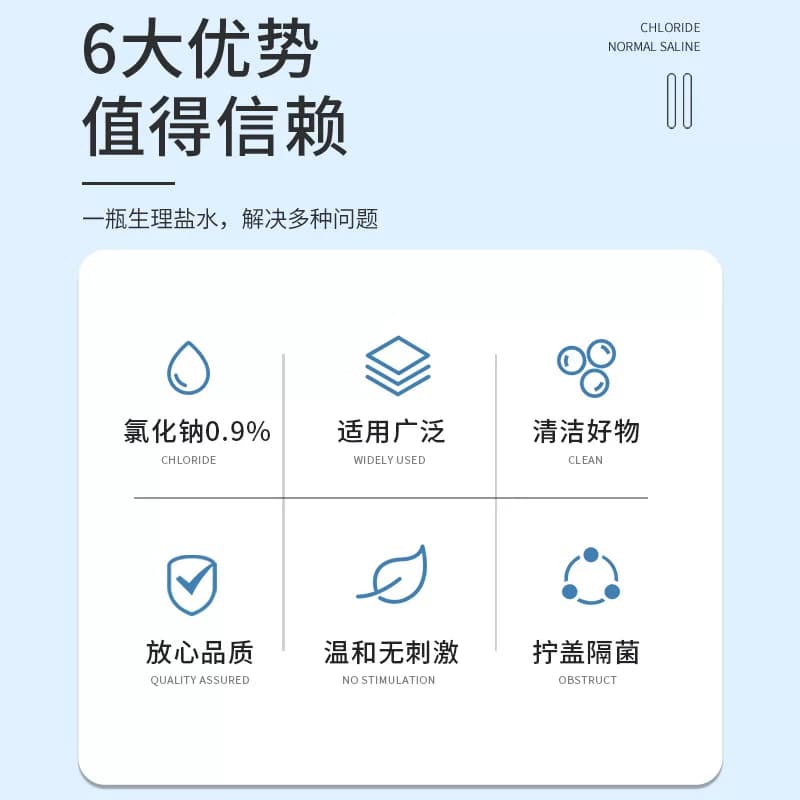 500ml纹绣专用敷脸祛痘非消/炎250氯化钠生理性盐水清洗液鼻医用 - 缩略图3