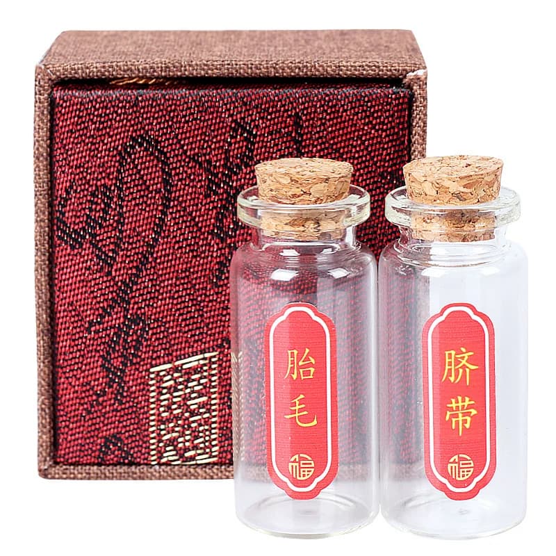 胎发纪念品diy自制胎毛保存瓶制作新生宝宝婴儿肚脐带收藏盒收纳 - 缩略图5