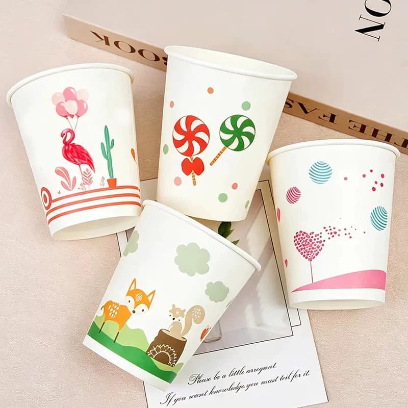 一次性纸杯杯子家用待客高档加厚咖啡整箱批发茶杯耐高温食品级 - 缩略图3