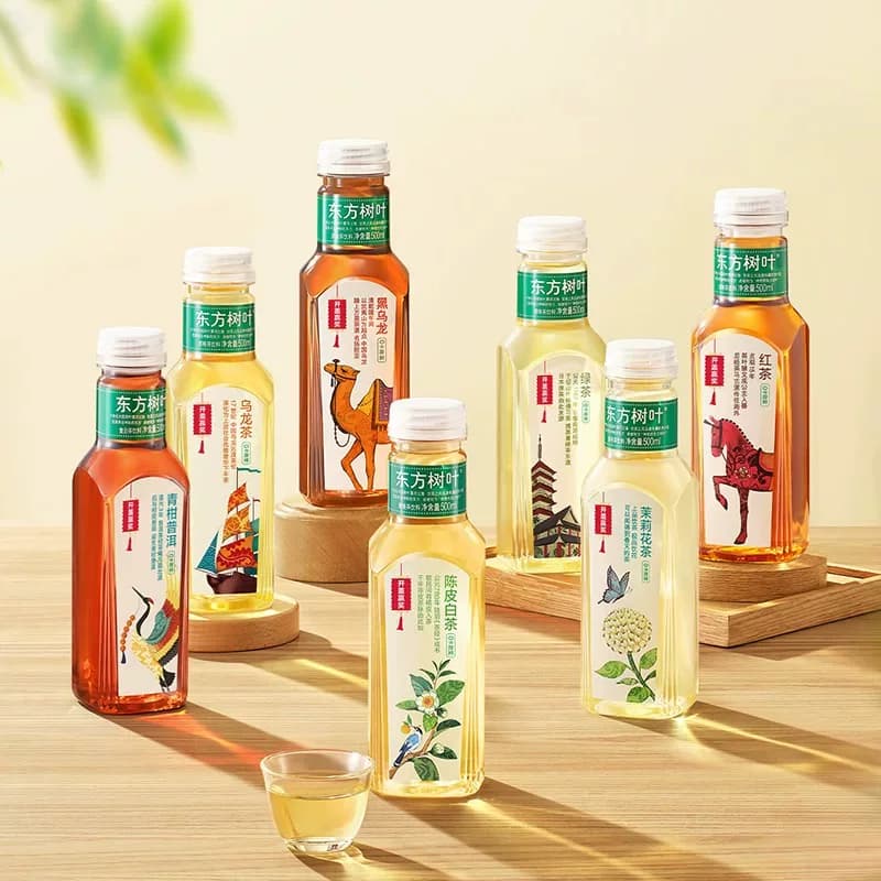 农夫山泉东方树叶500ml*9瓶茉莉花茶青柑普洱茶饮料整箱白茶绿茶 - 缩略图2