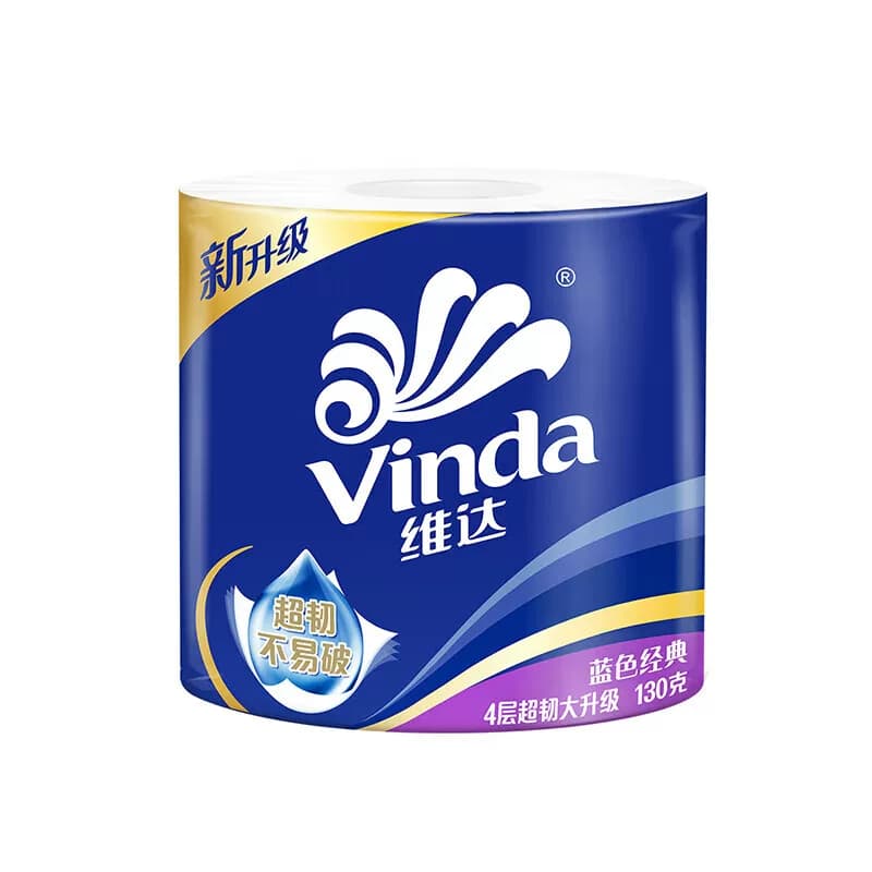 维达超韧蓝色经典卷纸4层130克*1卷卫生间专用厕纸巾 - 缩略图5