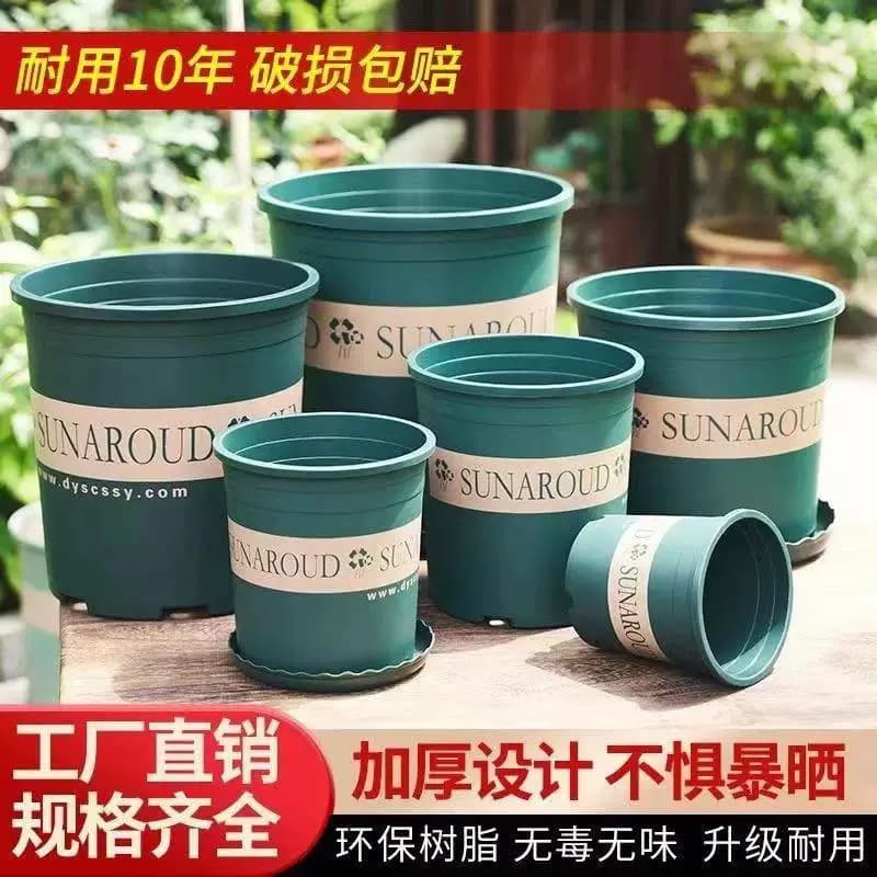 花盆塑料2024树脂多肉绿萝月季加仑盆栽加厚透气阳台耐用种植托盘 - 缩略图2
