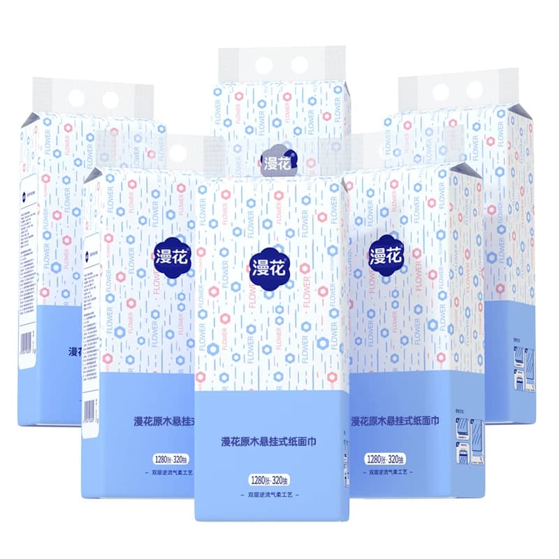 漫花抽纸原生浆家用大包悬挂卫生纸巾实惠整箱面巾厕纸巾挂式木浆 - 缩略图5
