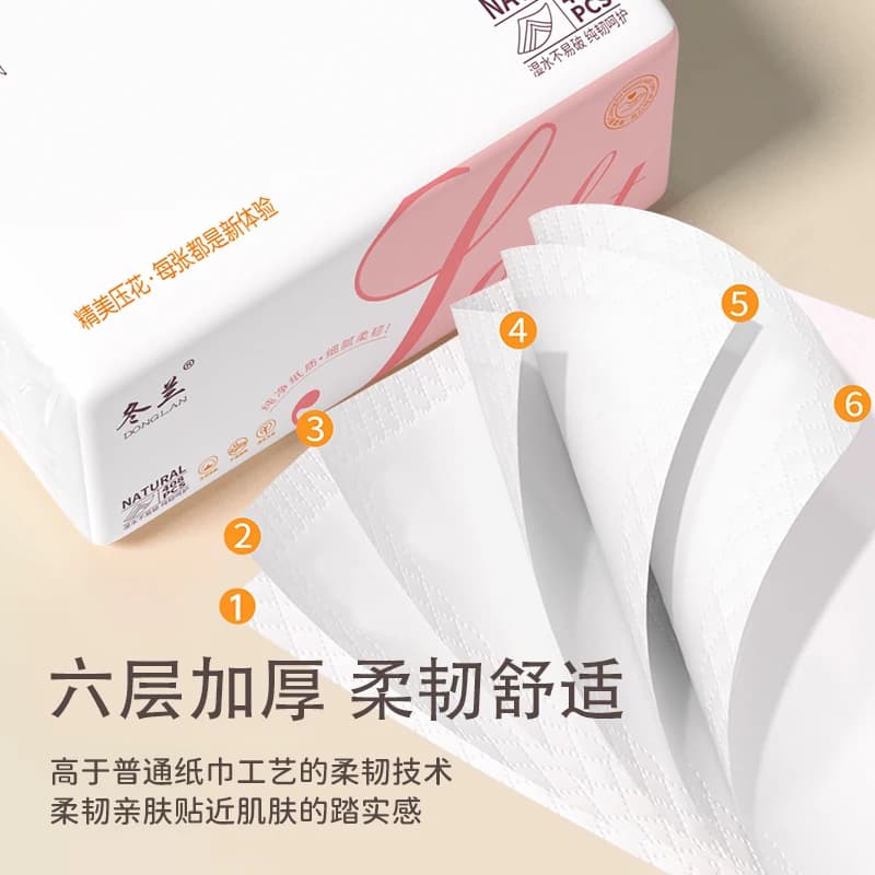 冬兰抽纸408张纸巾大包卫生纸餐巾纸家用实惠装整箱宿舍擦手纸巾 - 缩略图3