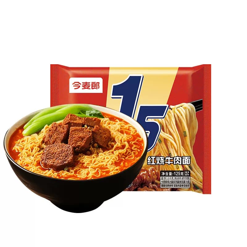 今麦郎方便面泡面大今野1.5倍袋装大面饼香辣酸菜牛肉面速食泡椒 - 缩略图3