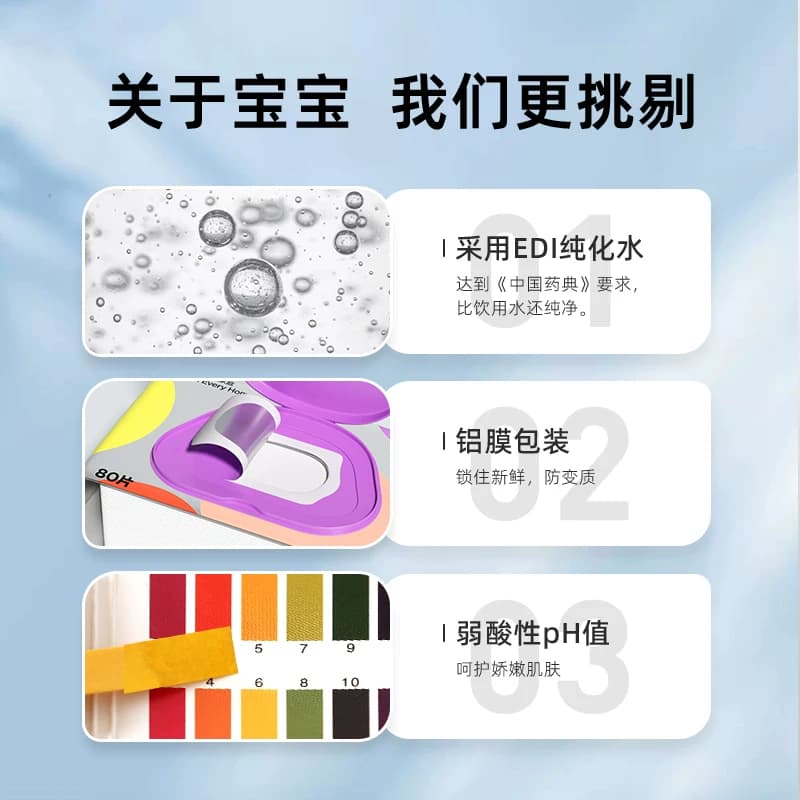 德佑婴儿湿巾纸新生手口专用屁宝宝幼儿童湿纸巾家用实惠装大包 - 缩略图3