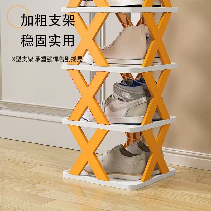 入户折叠小窄鞋架子鞋柜家用门口多层鞋子收纳神器省空间宿舍落地 - 缩略图3