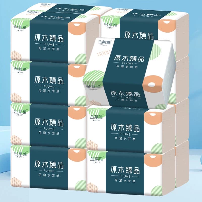 80包抽纸纸巾实惠装整箱批发擦手纸抽纸餐巾纸抽原生木浆厨房用纸 - 缩略图5
