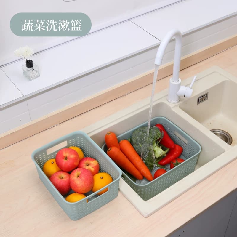 多规格收纳筐家用加厚收纳筐浴室厨房零食文具书本整理收纳篮 - 缩略图2