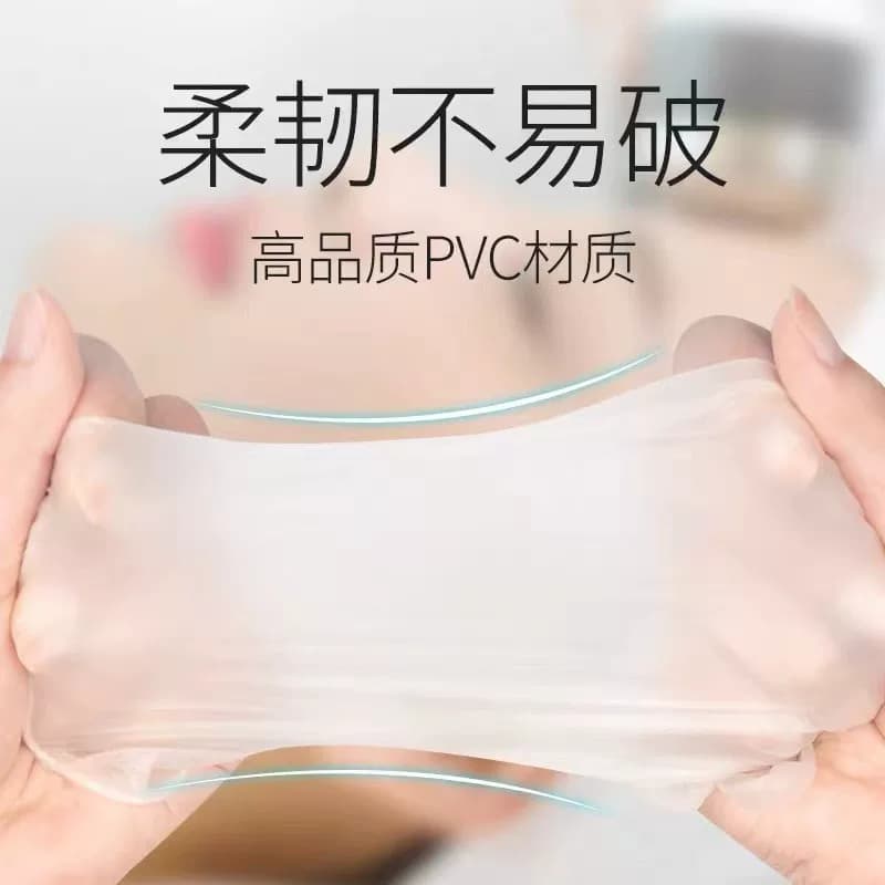 洗头美发专用手套一次性pvc发廊理发染发美容院按摩加长防水丁腈 - 缩略图3