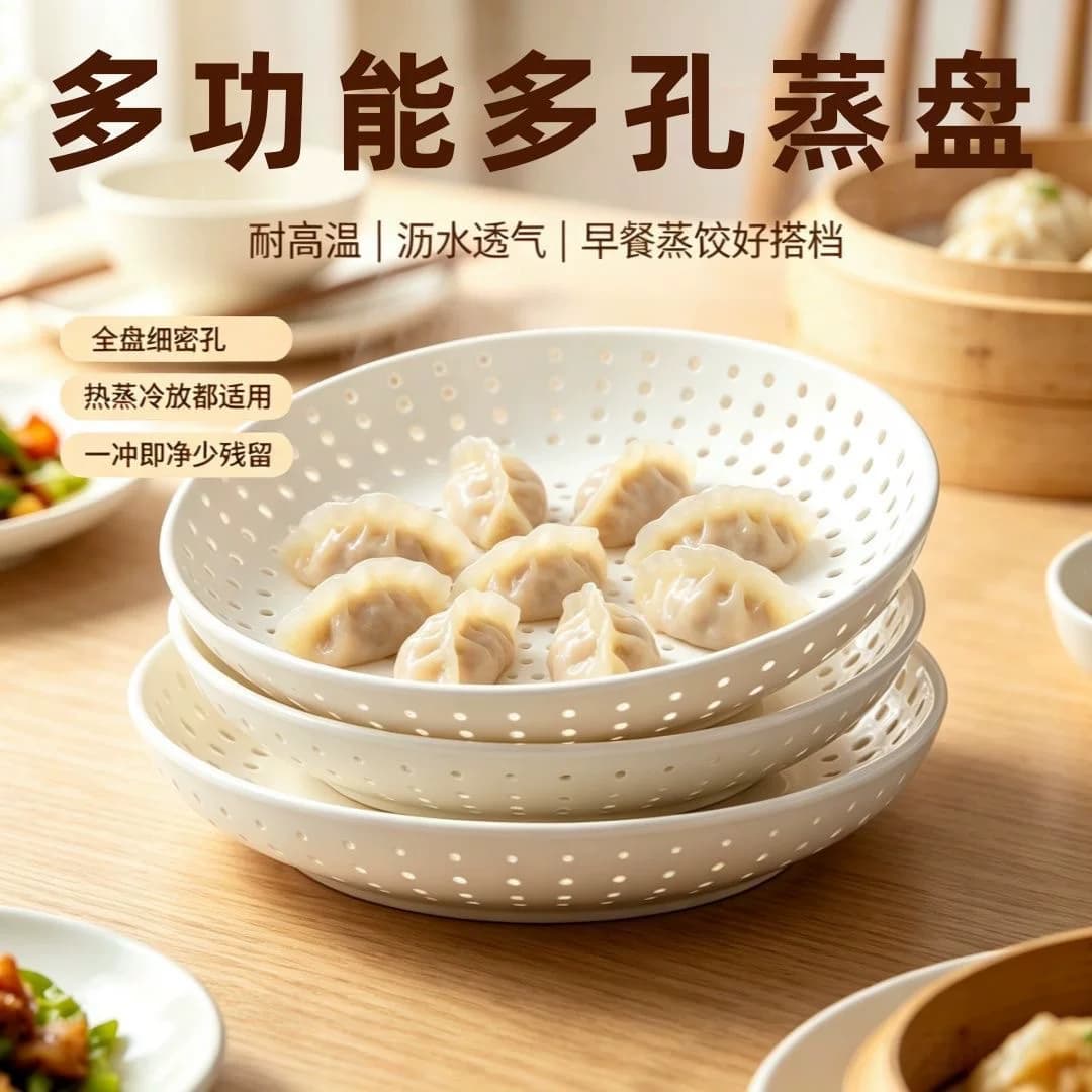 【1个20cm】多功能蒸盘饺子盘 - 缩略图2