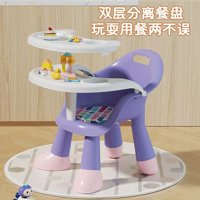 宝宝吃饭桌餐椅凳子婴儿童椅子家用塑料靠背座椅叫叫小板凳多功能 - 缩略图3