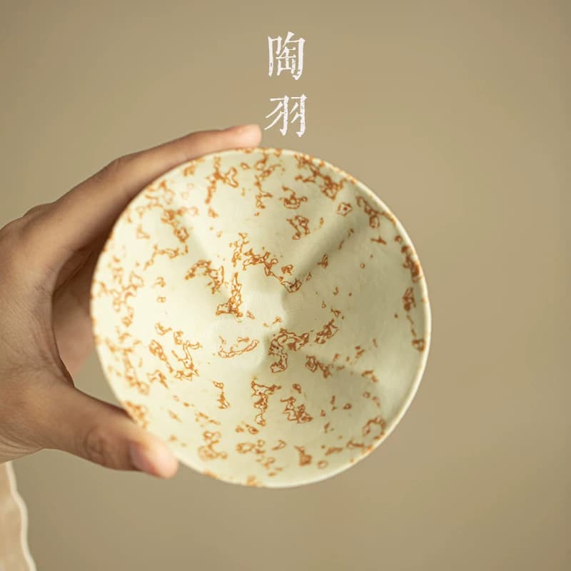 青花火石红葫芦斗笠杯家用陶瓷茶杯防烫功夫茶具个人专用品茗杯 - 缩略图4