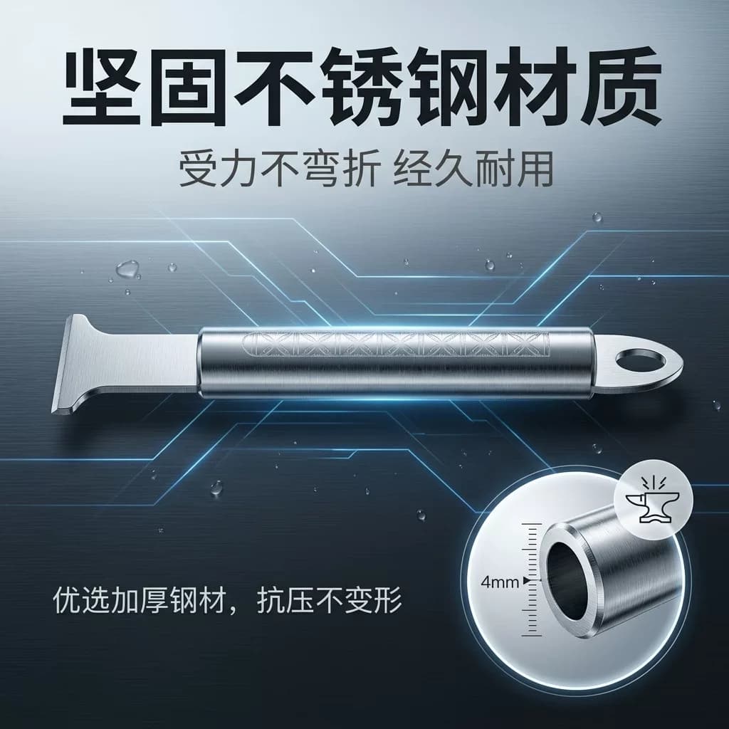 全钢冰箱除冰铲不锈钢材质坚固耐用轻松除霜还原冰箱大空间 - 缩略图4