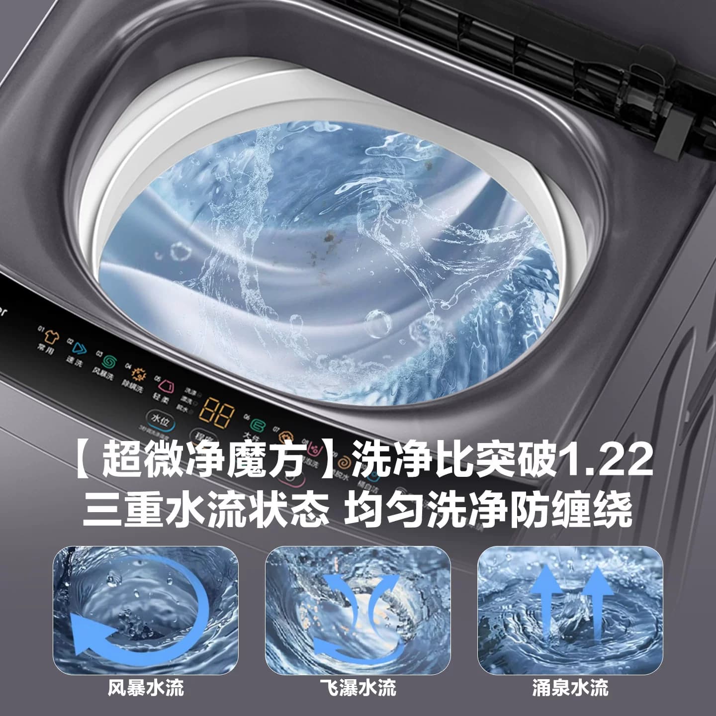 国家补贴海尔出品统帅7/8/10/12公斤大容量波轮家用全自动洗衣机 - 缩略图3