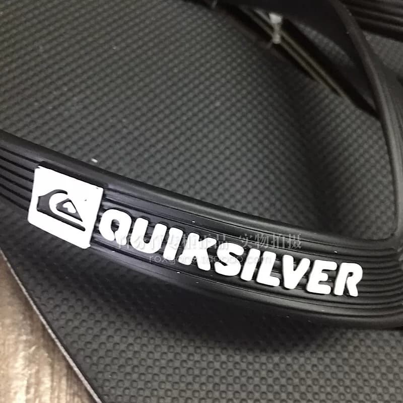 Quiksilver2026新款潮牌速干凉鞋防滑沙滩拖鞋纯黑色鞋面夏人字拖 - 缩略图3