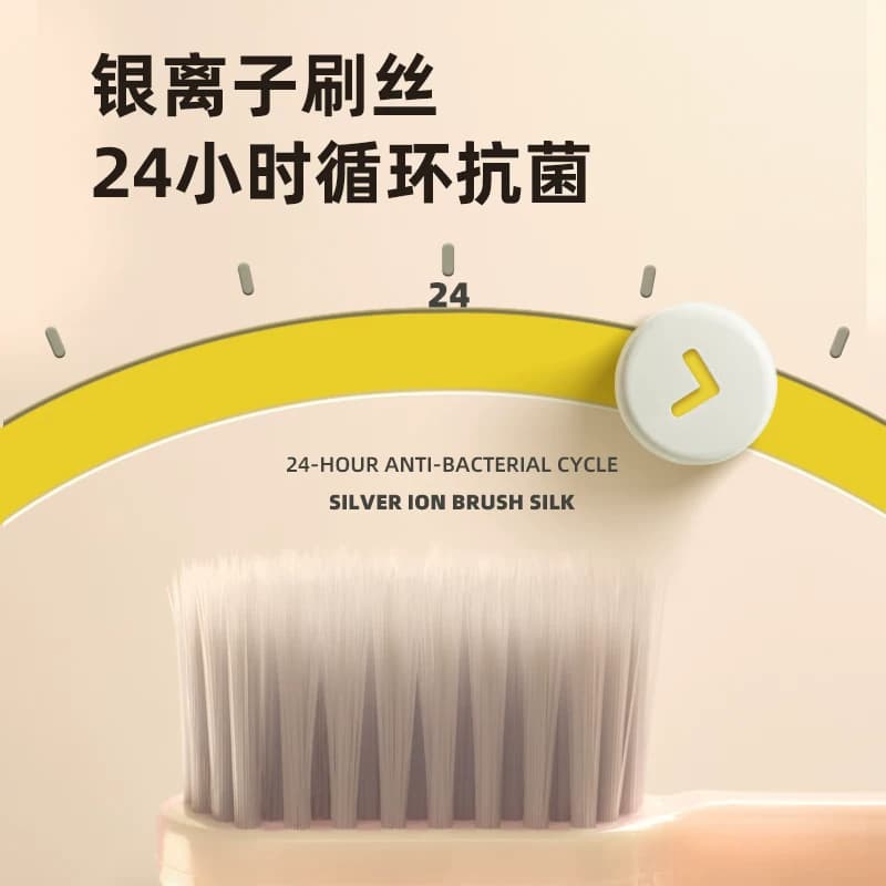 日风银离子软毛成人牙刷2支装速干双层清洁口腔加宽刷头专用 - 缩略图4