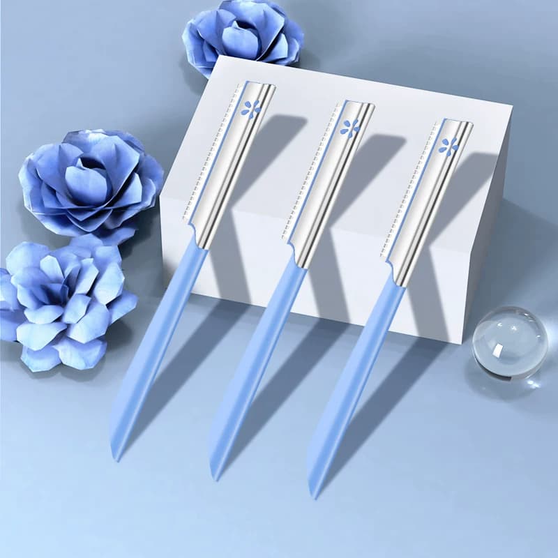 kai/贝印日本原装进口修眉刀刮眉刀初学者安全防刮伤修眉工具3把 - 缩略图2