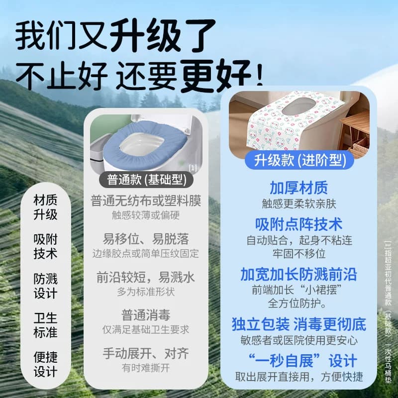 超亚一次性马桶垫加大隔菌独立装产妇月子旅行游酒店厕所坐便垫纸 - 缩略图2