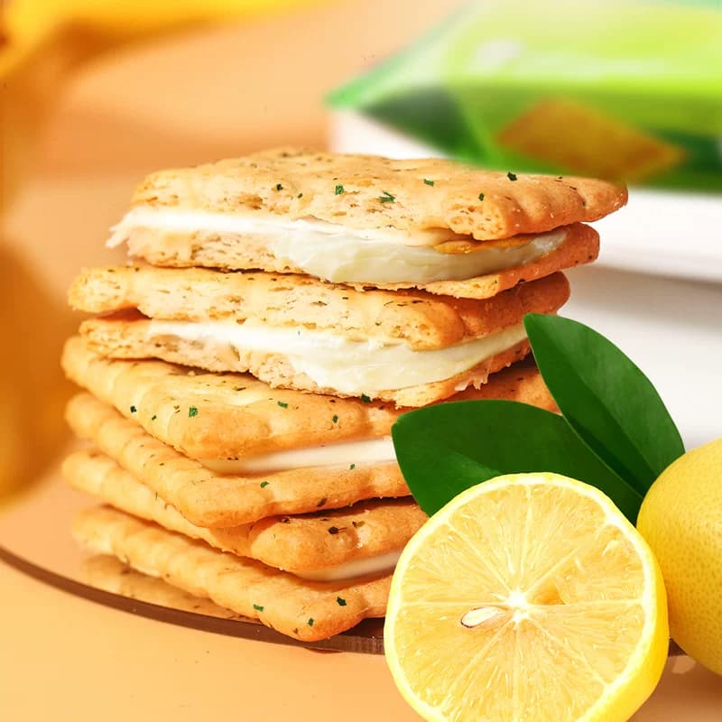 【进口】马来西亚马奇新新柠檬黄油夹心饼干礼盒休闲零食点心路餐 - 缩略图3