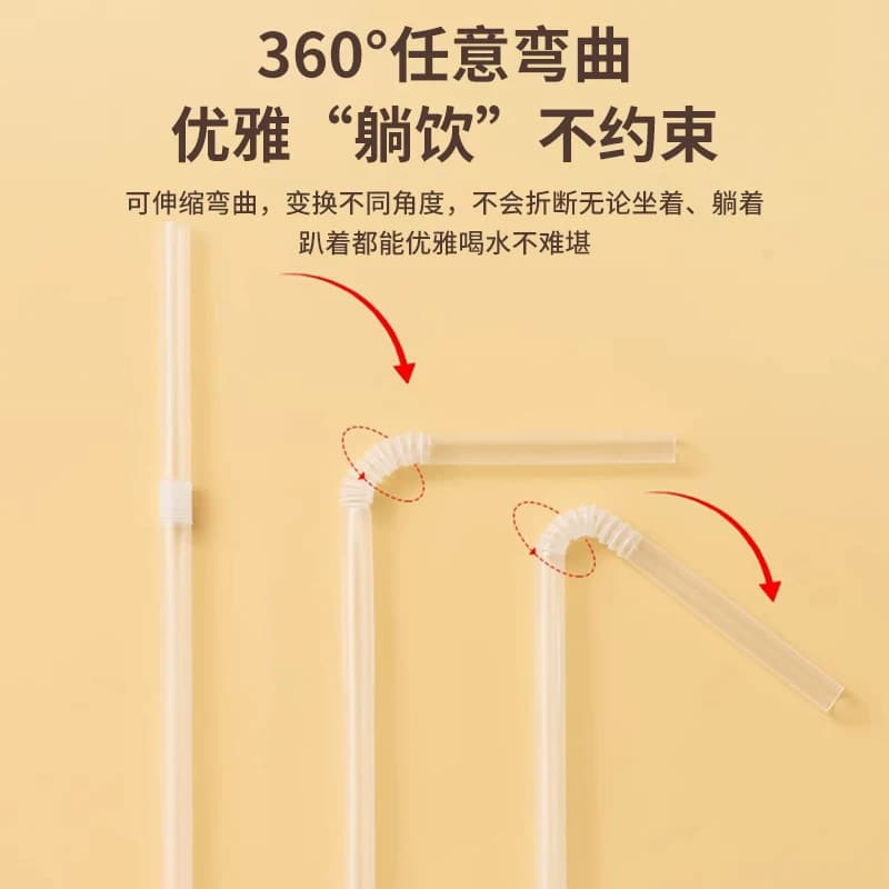 一次性软吸管孕妇儿童食品级透明弯头独立包装无惧高低温方便卫生 - 缩略图5