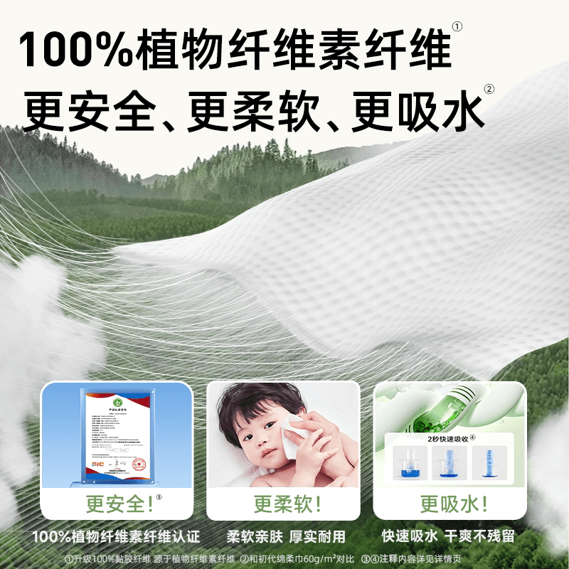 【详情享补贴】德佑悬挂绵柔巾婴儿加厚干湿两用宝宝一次性洗脸巾 - 缩略图3