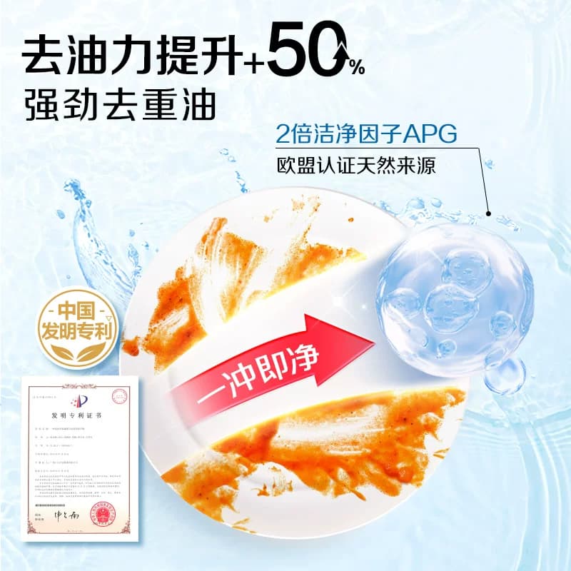 立白洗洁精家用高效去油可洗奶瓶果蔬 透明清新装 - 缩略图4