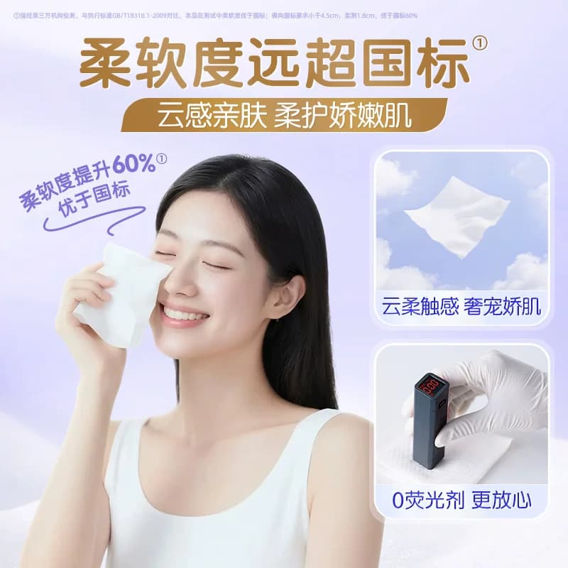 【下拉详情享优惠】维达X线条小狗悬挂式一次性洗脸巾绵柔巾婴儿 - 缩略图5