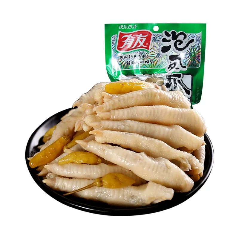 有友泡椒凤爪80g山椒鸡爪休闲零食减盐减辣升级口味同鸭掌 - 缩略图2