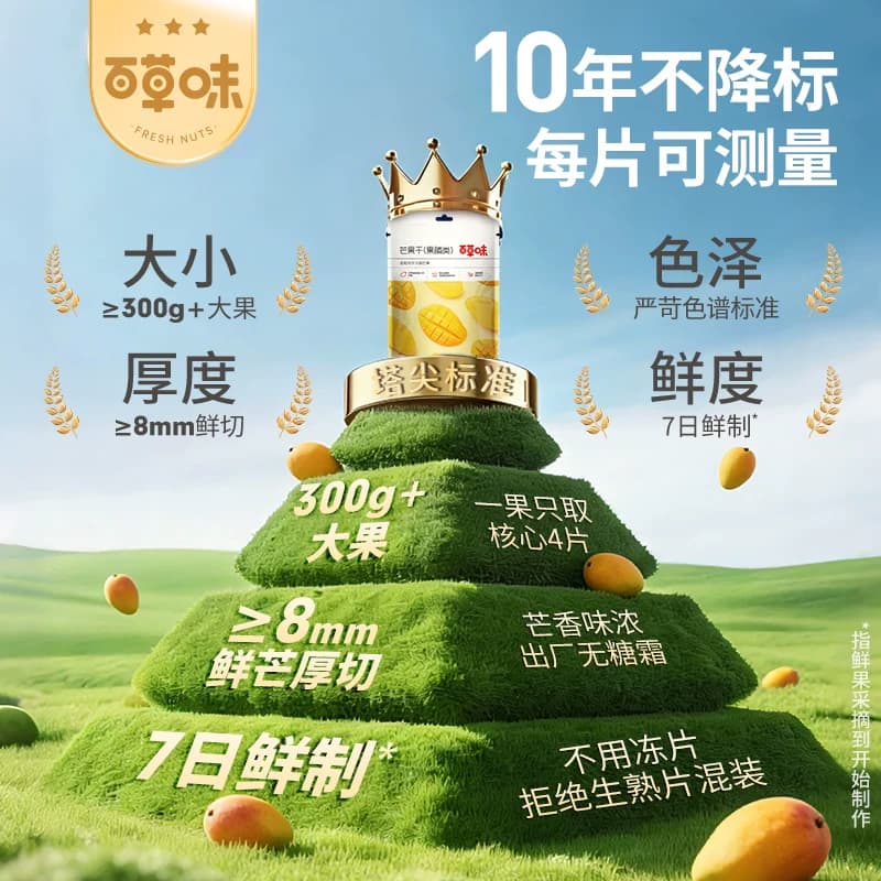 【下拉享优惠】百草味芒果干果脯蜜饯水果干休闲零食小吃即食 - 缩略图3
