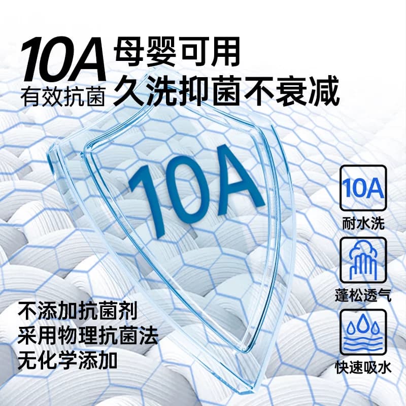 洁丽雅毛巾10A抗菌纯棉洗脸家用面巾吸水速干洗脸巾成人厚毛巾 - 缩略图5