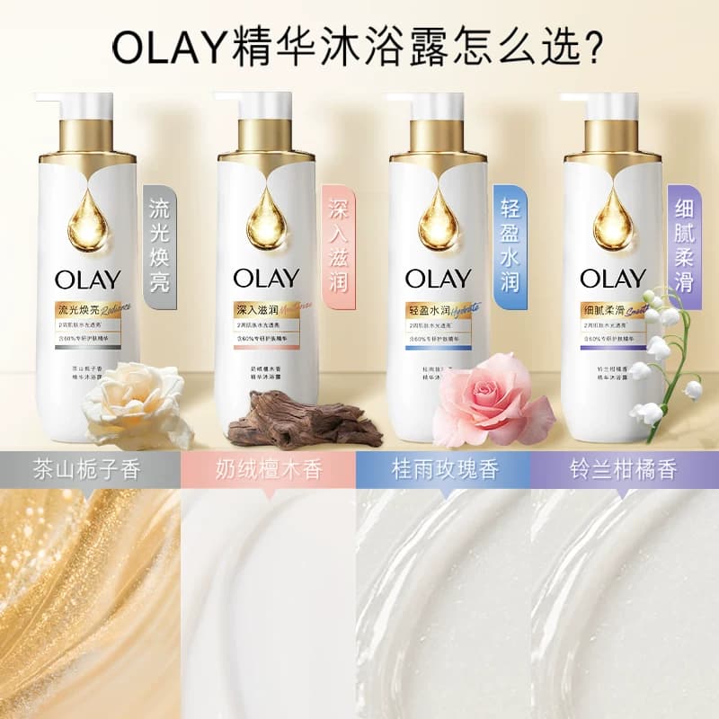 OLAY烟酰胺流光焕亮沐浴露鎏金男女士精华流金瓶果酸沐浴液大瓶装 - 缩略图5