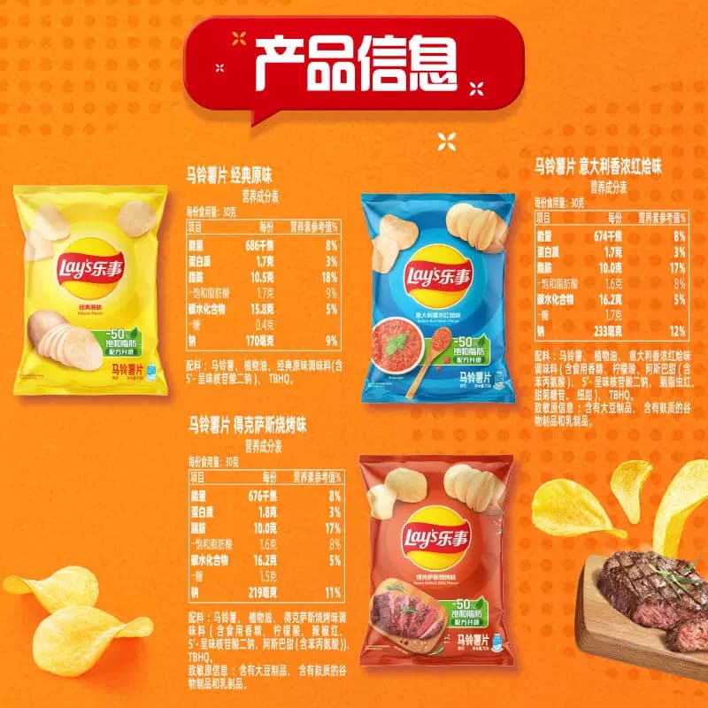 【宋雨琦推荐】Lay’s/乐事薯片超值分享装多口味组合膨化零食 - 缩略图5