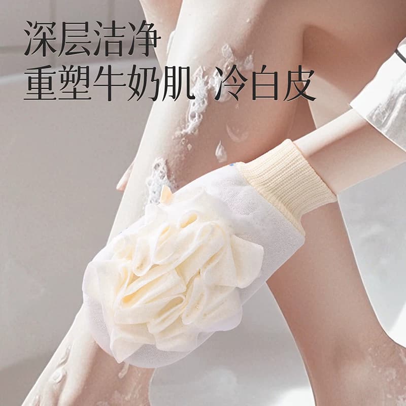 云蕾可爱卡通印花搓澡手套浴花二合一双面双效搓背巾沐浴搓泥1只 - 缩略图2