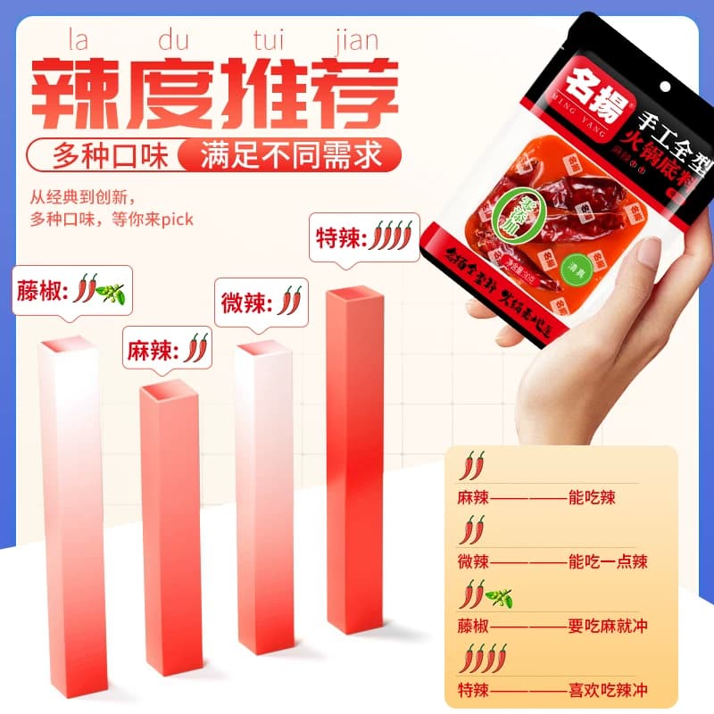 名扬火锅底料牛油麻辣麻辣烫料调味料网红小包装一料多用 - 缩略图4