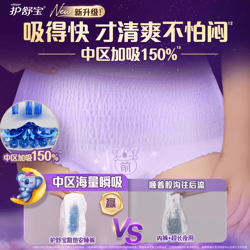 【热销爆款】护舒宝散热安睡安心裤S/M/L/XL码裤型卫生巾姨妈巾 - 缩略图5