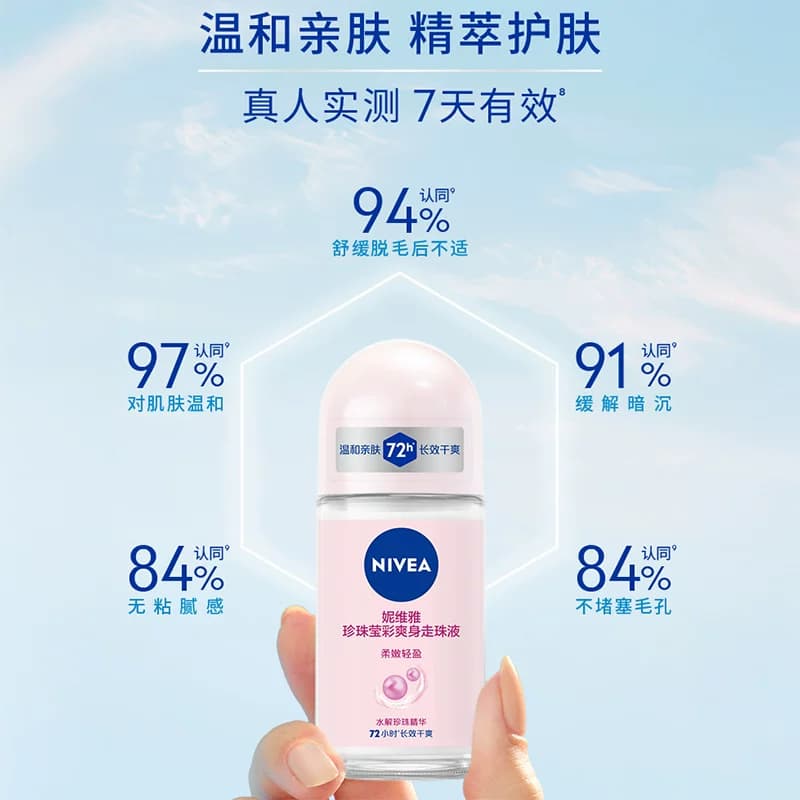 【孙颖莎同款】妮维雅精华爽身走珠液止汗露膏剂腋下除臭持久抑汗 - 缩略图4