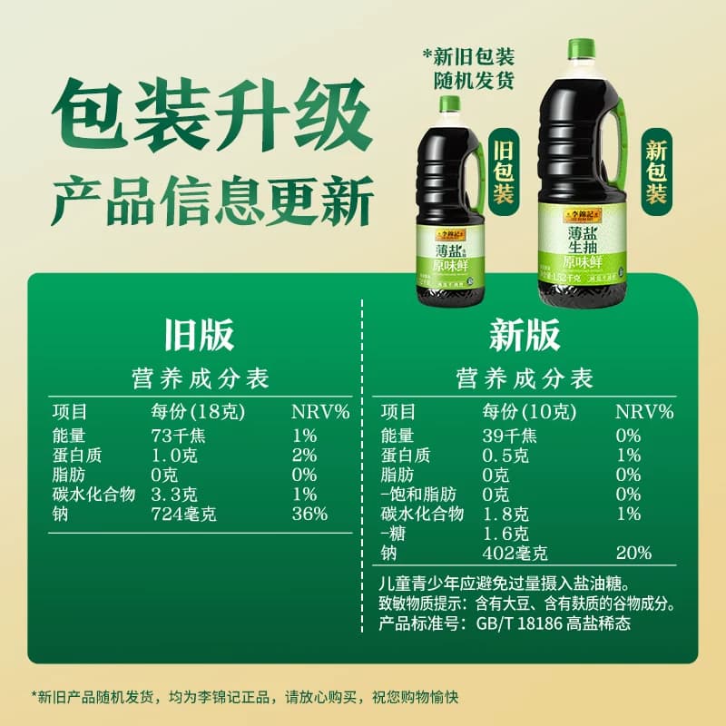 李锦记薄盐生抽金蚝油装箱少盐炒菜凉拌调味料1.52kg*2+550*2 - 缩略图5