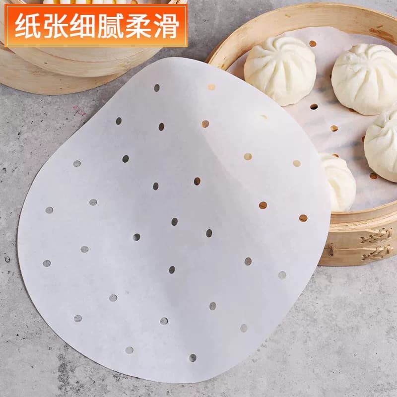 凑单烤乐仕蒸笼纸蒸包子空气炸锅纸家用馒头油纸垫一次性蒸笼布 - 缩略图3