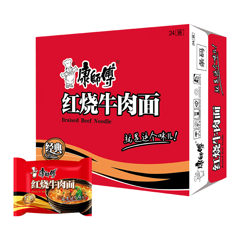 康师傅方便面经典红烧牛肉面袋装整箱装泡面速食 - 缩略图4
