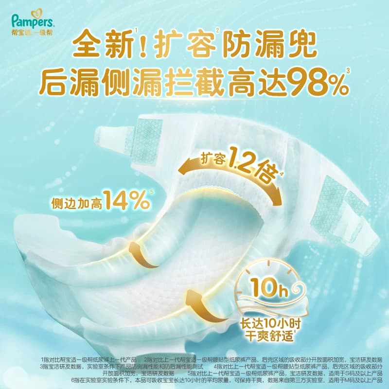 【类胎脂】帮宝适一级帮纸尿裤夏天超薄新生儿NB-4XL拉拉裤尿不湿 - 缩略图4