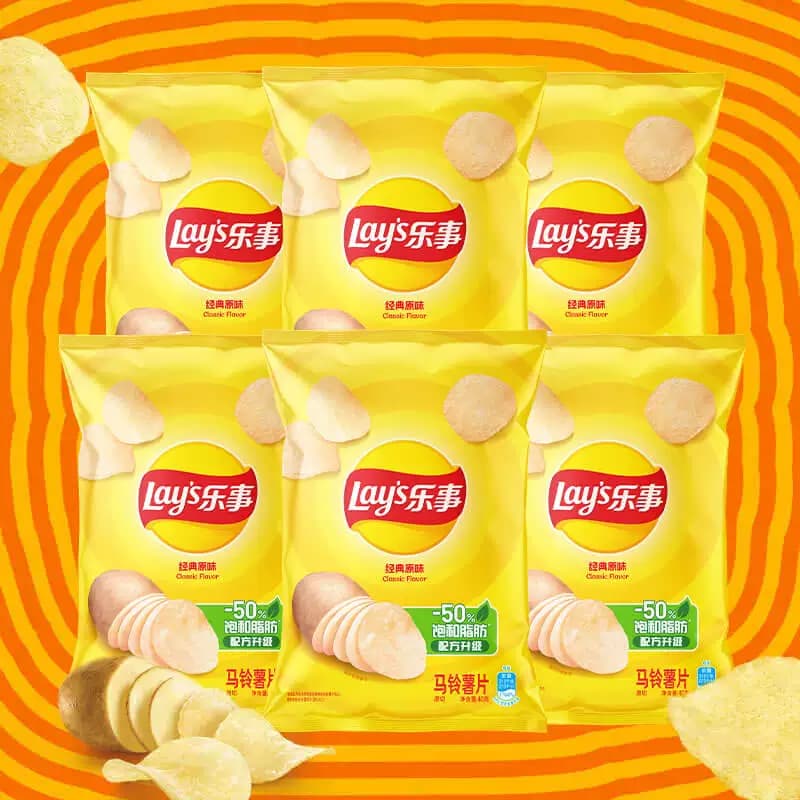 【宋雨琦推荐】Lay's/乐事原切薯片原味组合装40gx6包零食送礼 - 缩略图4