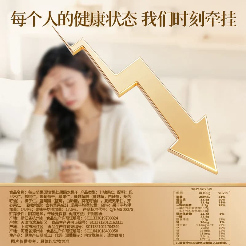 百草味每日坚果独立小包装每日一包750g孕妇健康早餐坚果礼盒零食 - 缩略图3