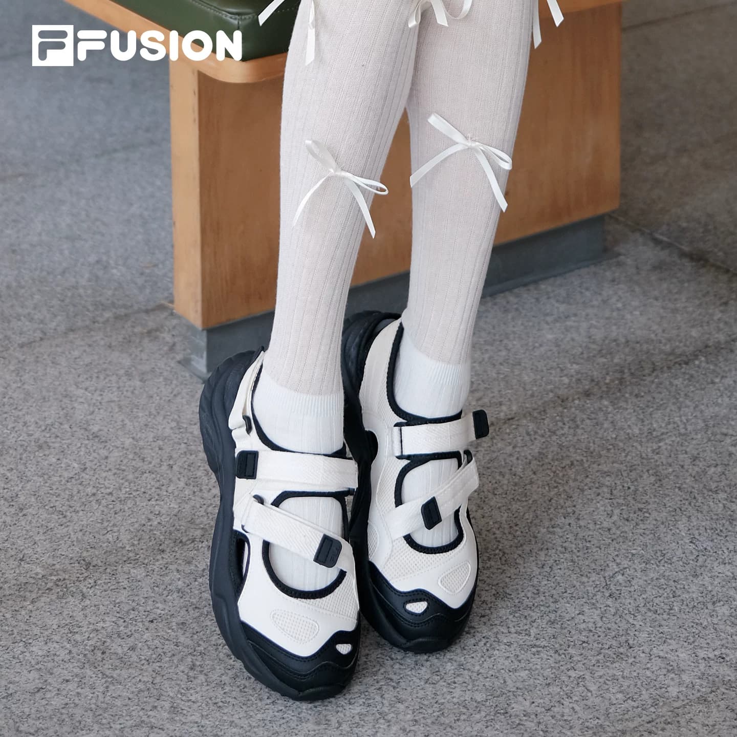 FILA FUSION斐乐玛丽珍海螺鞋运动凉鞋夏季透气魔术贴休闲女鞋子 - 缩略图2